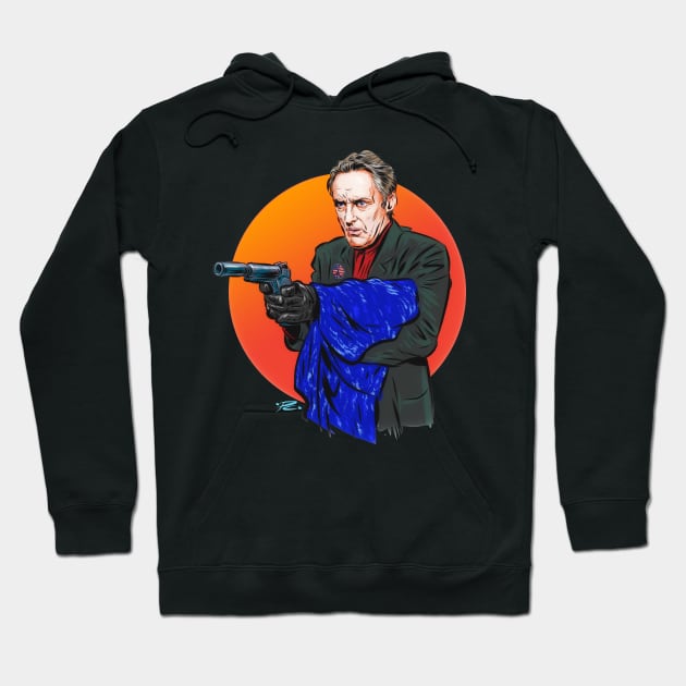 Dennis Hopper - An illustration by Paul Cemmick Hoodie by PLAYDIGITAL2020